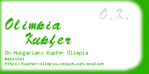 olimpia kupfer business card